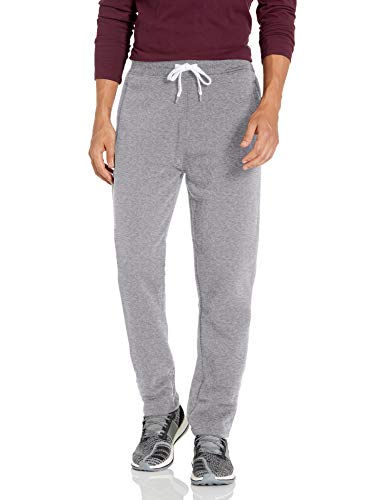 Southpole Men's Basic Active Fleece Bottom Sweatpants-Regular and Big & Tall Sizes, Heather Grey Open, L
