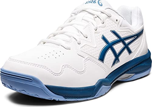 ASICS Men's Gel-Dedicate 7 Tennis Shoes, 10, White/Black