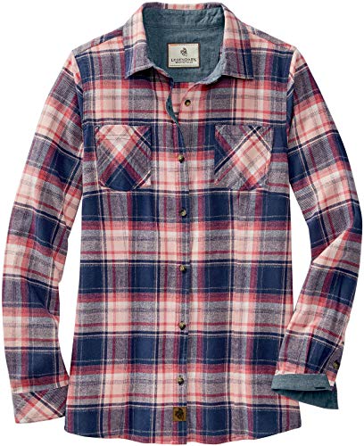 Legendary Whitetails Women's Plus Size Cottage Escape Flannel Shirt, Coral Reef Plaid, 1X